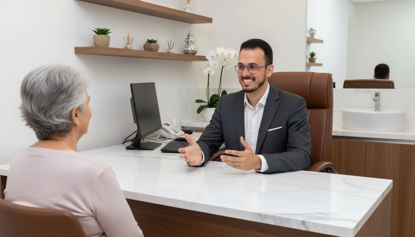 Consulta médica em ambiente acolhedor